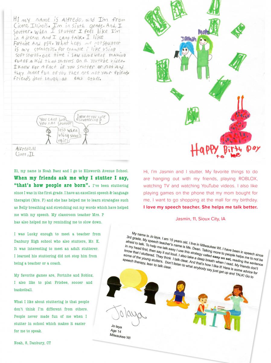 Drawings And Letters From Kids Stuttering Foundation A Nonprofit Organization Helping Those Who Stutter - how to modify your height and weight robloxian high school