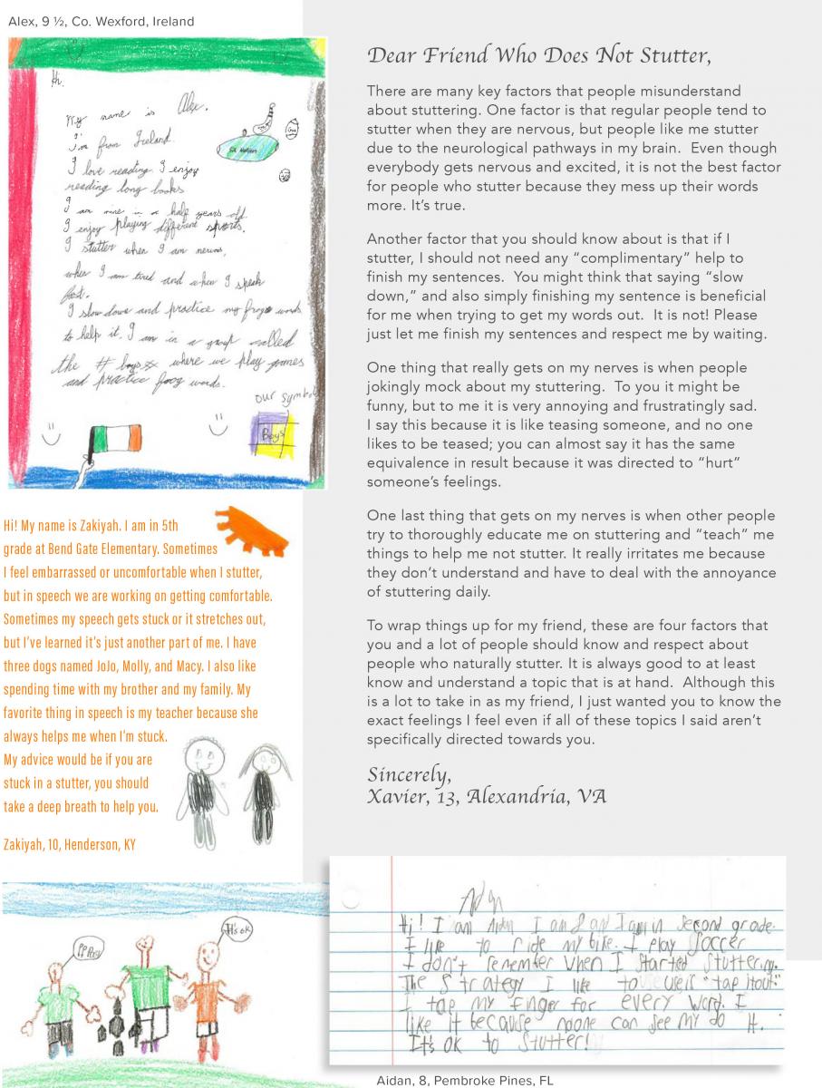 Drawings and Letters From Kids  Stuttering Foundation: A