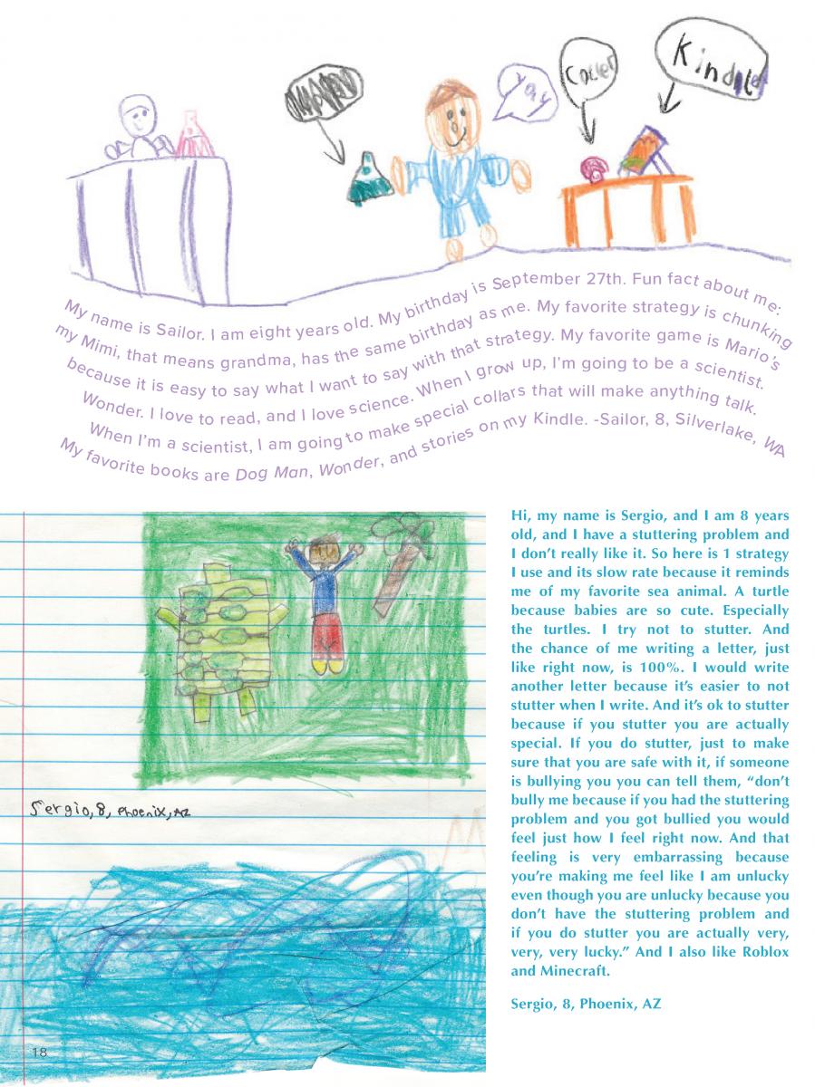 Drawings and Letters From Kids  Stuttering Foundation: A Nonprofit  Organization Helping Those Who Stutter