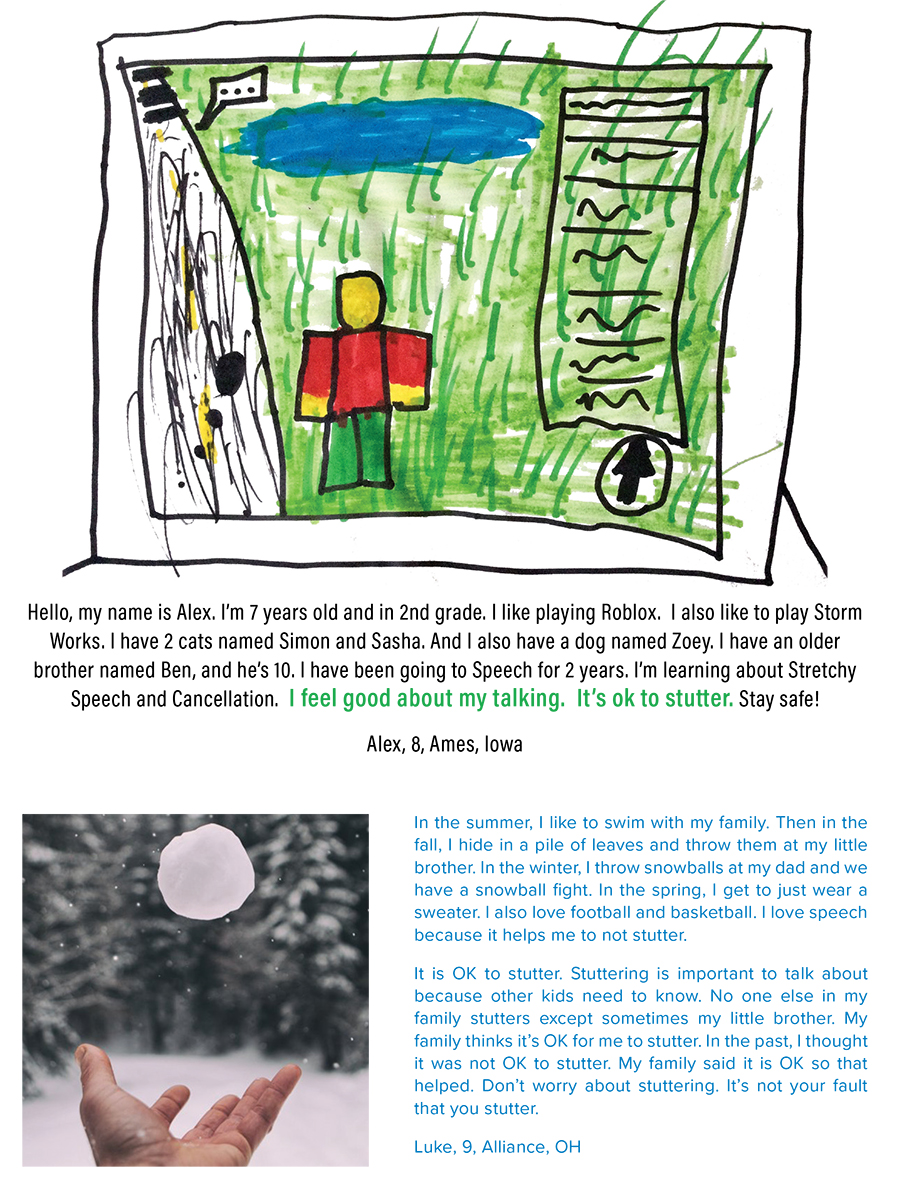 Drawings and Letters From Kids  Stuttering Foundation: A