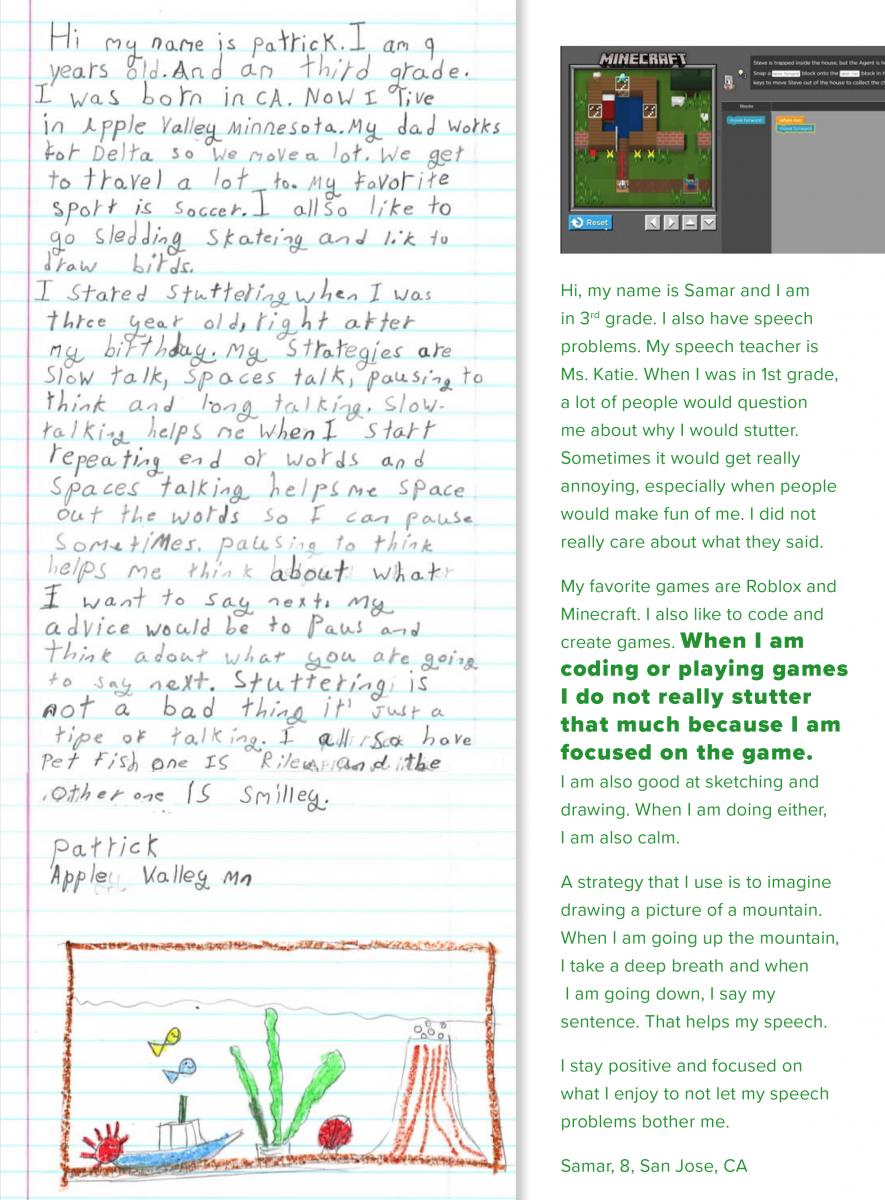Drawings And Letters From Kids Stuttering Foundation A Nonprofit Organization Helping Those Who Stutter - og chicken nuggets fan club roblox