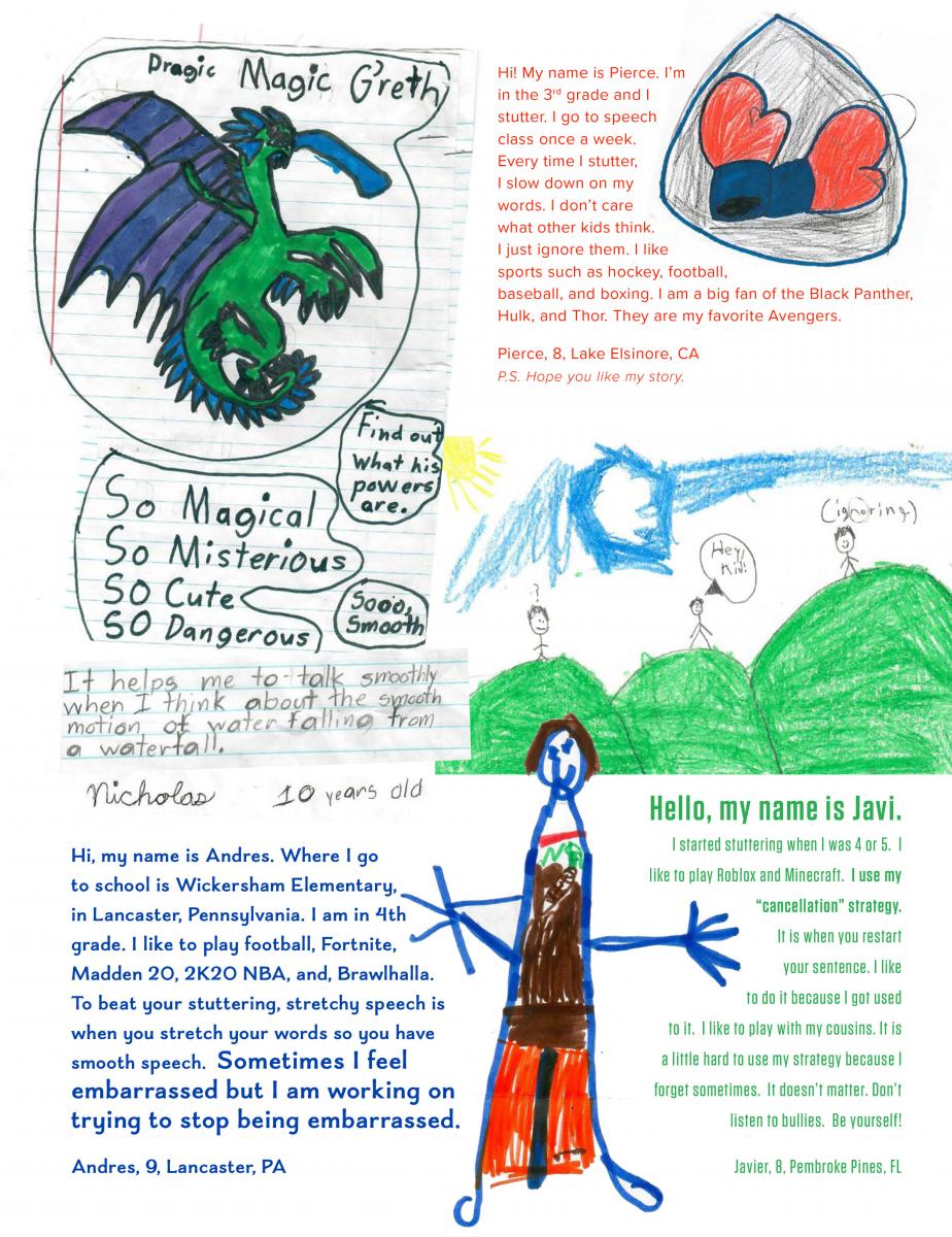 Drawings And Letters From Kids Stuttering Foundation A