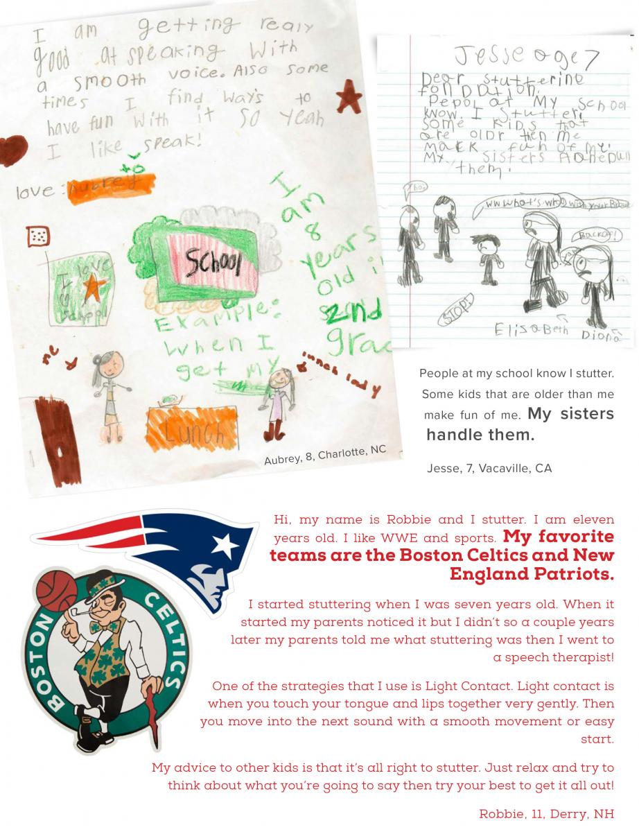 Drawings and Letters From Kids  Stuttering Foundation: A